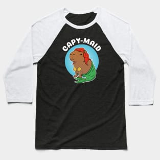 Capymaid Capybara Mermaid Costume Baseball T-Shirt